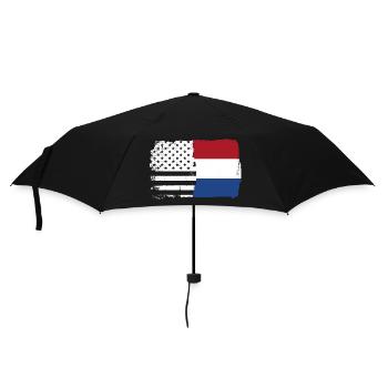 Flag Fusion: Stars Stripes Dutch Brush - Umbrella (small) - black - Front