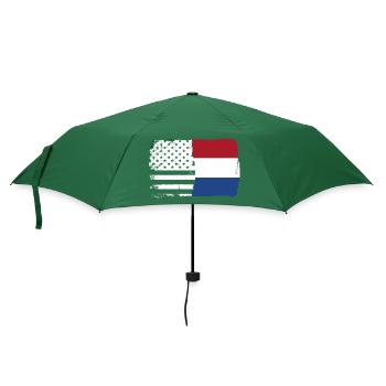 Flag Fusion: Stars Stripes Dutch Brush - Umbrella (small) - bottlegreen - Front