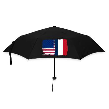 Flag Fusion USA France - Umbrella (small) - black - Front