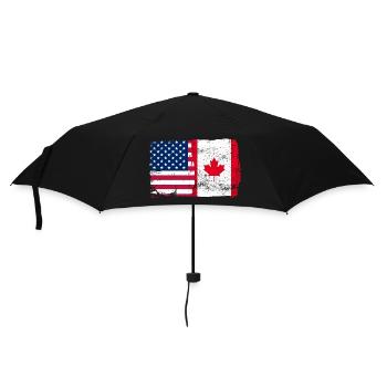 Stars and Maple Banner - Umbrella (small) - black - Front