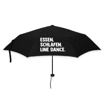 Line Dance Tänzer - Regenschirm (klein) - Schwarz - Vorne