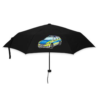 German Police Car, Police Car, Patrol Car - Umbrella (small) - black - Front