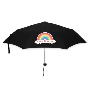 Aufstieg & Glanz - Regenschirm (klein) - Schwarz - Vorne