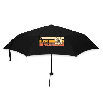 Puzzlefan Puzzler Puzzleteile Puzzle - Regenschirm (klein) - Schwarz - Vorne