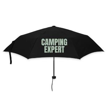 Camping expert - Umbrella (small) - black - Front