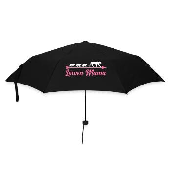 Mutter Löwen Mama - Regenschirm (klein) - Schwarz - Vorne