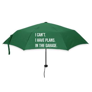 I can't I have plans in the garage funny shirt - Parapluie standard - vert bouteille - Devant