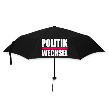 politikwechsel - Regenschirm (klein) - Schwarz - Vorne