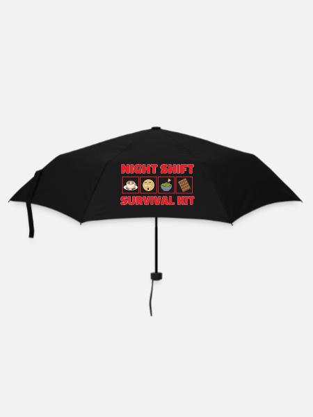 Nachtschicht Krankenschwester - Regenschirm (klein) - Schwarz