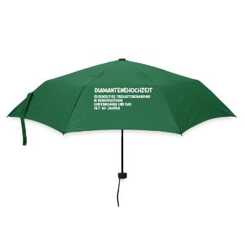 Ehe Diamantene Hochzeit 60 Jahre Verheiratet Hochz - Regenschirm (klein) - Flaschengrün - Vorne
