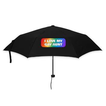 Ich liebe meine schwule Tante - Regenschirm (klein) - Schwarz - Vorne