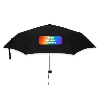 Ich liebe meinen schwulen Bruder - Regenschirm (klein) - Schwarz - Vorne