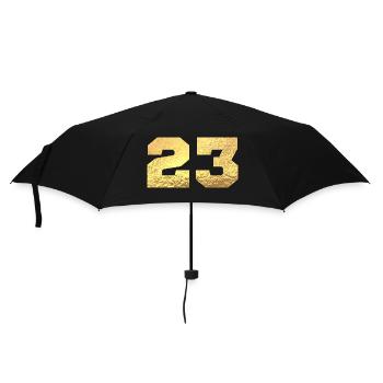 Number 23 Gold Glitter - 23rd Anniversary - Umbrella (small) - black - Front