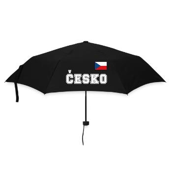 Czech Republic Jersey Look – Česko with Flag Flag - Umbrella (small) - black - Front