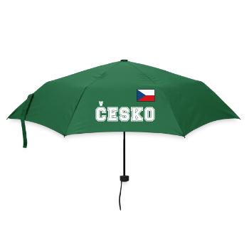 Look maillot de la République tchèque – Česko avec drapeau - Parapluie standard - vert bouteille - Devant