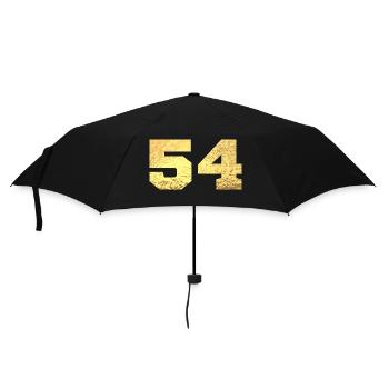 Nummer 54 Gold Glitter - 54. Jahrestag - Regenschirm (klein) - Schwarz - Vorne