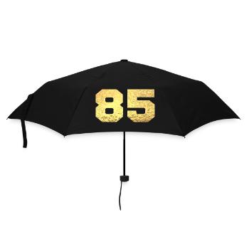 Number 85 Gold Glitter - 85th Anniversary - Umbrella (small) - black - Front