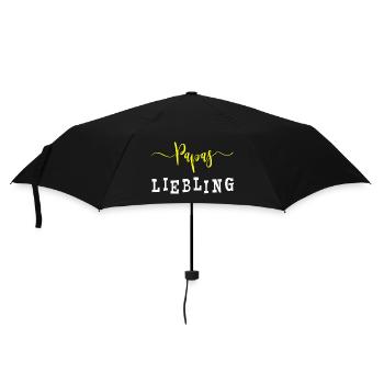 Papas Liebling - Baby - Kind - Tochter - Sohn - Regenschirm (klein) - Schwarz - Vorne