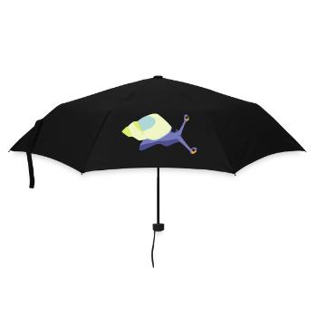 Snail violet - Umbrella (small) - black - Front