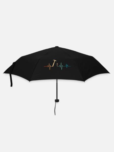 Battement de cœur charpentier - idée cadeau - Parapluie standard - noir