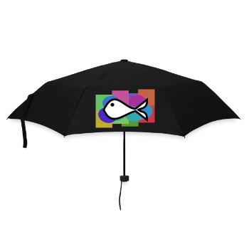 POISSON. SARDINE. POISSON D'AVRIL. MER. OCÉAN - Parapluie standard - noir - Devant