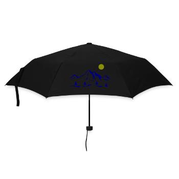 Mountains - Umbrella (small) - black - Front