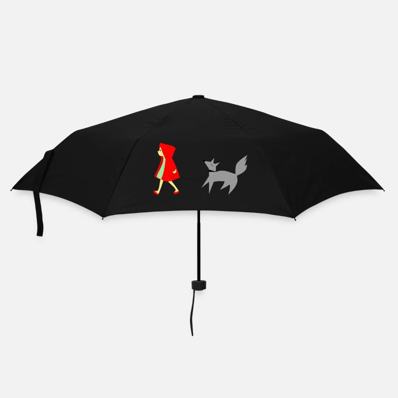 Little Red Riding Hood and the Wolf - Umbrella (small) - black