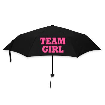 Team girl - Regenschirm (klein) - Schwarz - Vorne