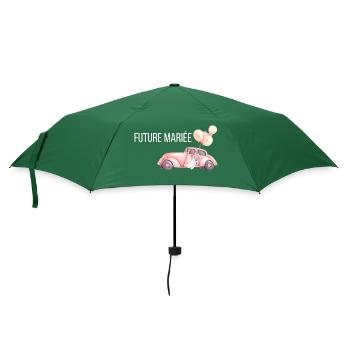 Die zukünftige Braut - Hochzeitsauto - Regenschirm (klein) - Flaschengrün - Vorne