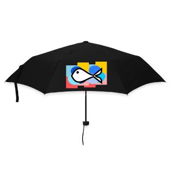 APRIL FOOL. FISH. SARDINE. ANNIVERSARY - Umbrella (small) - black - Front