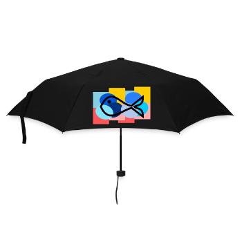 FISH. SARDINE. APRIL FOOL. SEA. OCEAN - Umbrella (small) - black - Front