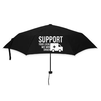 support your local wee woo driver - Umbrella (small) - black - Front