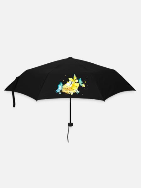 Schmetterlinge.Auswirkungen jeder kleinen Handlung - Regenschirm (klein) - Schwarz