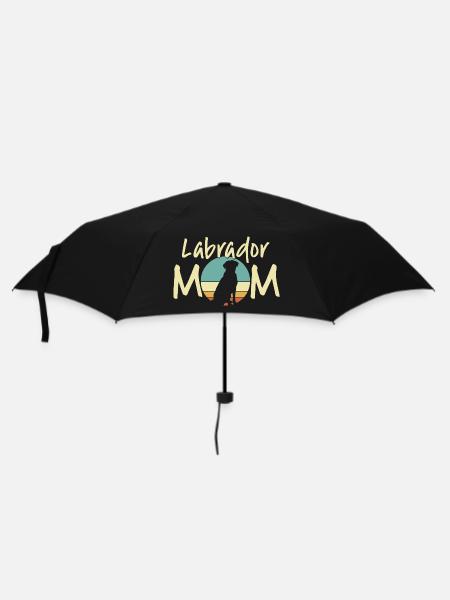 Labrador Mom Retro Sunset Design - Umbrella (small) - black
