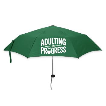 Adulting in Progress - Umbrella (small) - bottlegreen - Front