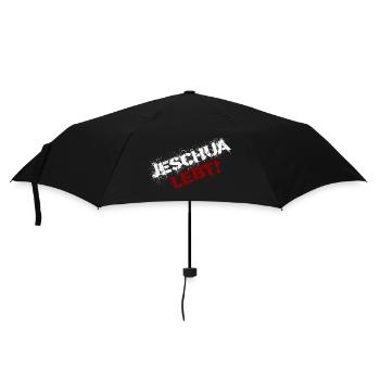 Jeschua lebt weiß-rot - Regenschirm (klein) - Schwarz - Vorne