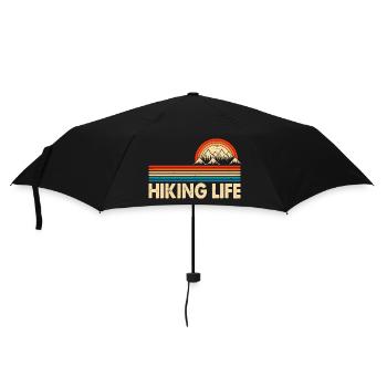 Randonnée Randonneur Alpiniste Cadeau - Parapluie standard - noir - Devant
