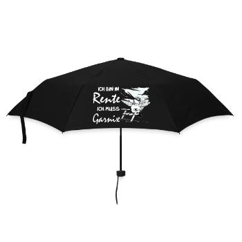 Lustiges deutsches Ruhestandsdesign - Regenschirm (klein) - Schwarz - Vorne