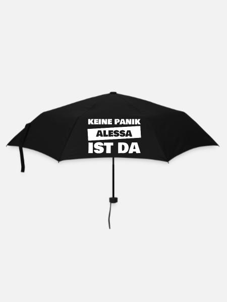 Vorname Alessa - Regenschirm (klein) - Schwarz