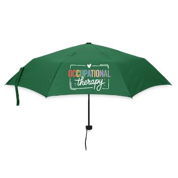 Colored Occupational Therapy Typography - Umbrella (small) - bottlegreen - Front