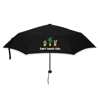 Impossible de toucher à ça – Drôle de dicton sur le cactus - Parapluie standard - noir - Devant