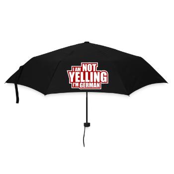 I Am Not Yelling I'm German Lustig Deutsch Spruch - Umbrella (small) - black - Front