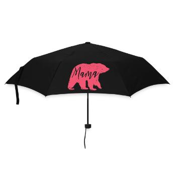 Mama Bear Pink – Cadeau doux pour la fête des mères - Parapluie standard - noir - Devant