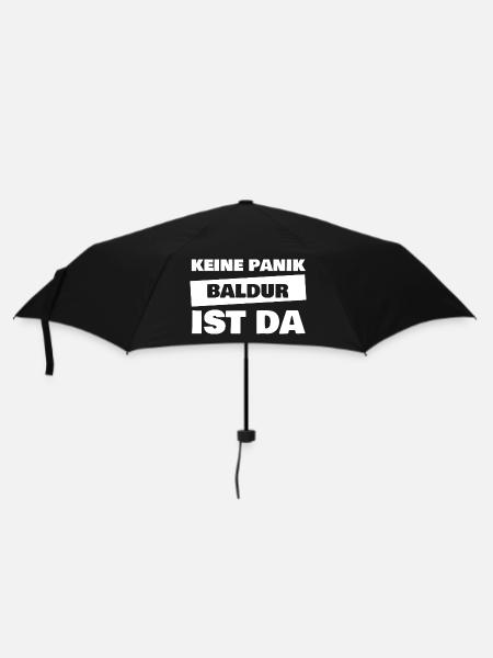 Baldur als Name - Regenschirm (klein) - Schwarz