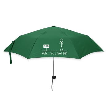 Yeah Not A Good Sign Stick Figure Humor Jokes - Parapluie standard - vert bouteille - Devant