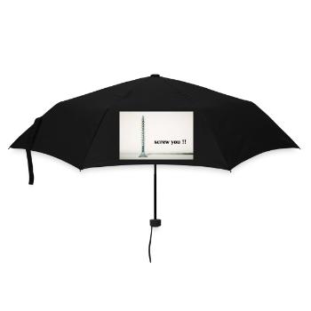 screw you - Umbrella (small) - black - Front