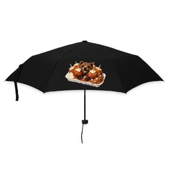 Bear bite with bear - Umbrella (small) - black - Front