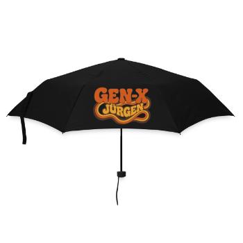 Gen-K Jürgen Retro Swirl - Regenschirm (klein) - Schwarz - Vorne