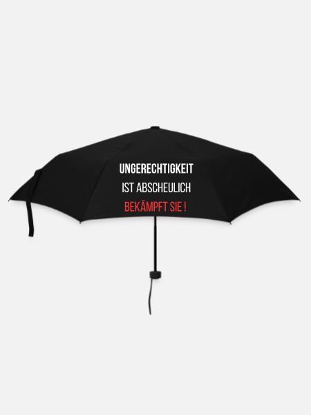 Gegen Ungerechtigkeit: Steht auf! - Regenschirm (klein) - Schwarz