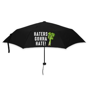 Haters Gonna Hate Celery Cartoon - Umbrella (small) - black - Front